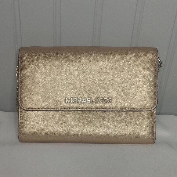 Michael Kors Golden Crossbody Purse - Picture 2 of 13